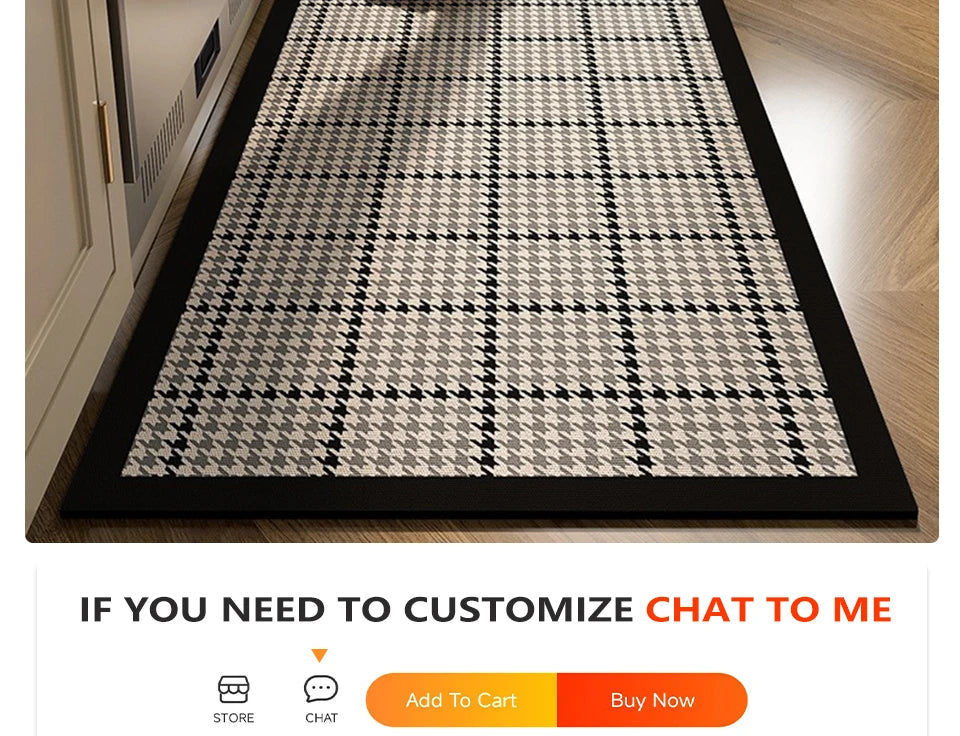 Kitchen Floor Mat Absorbent Non-slip Carpet Diatom Mud Long Foot Mats Minimalist Style Home Decoration Rug for Bathroom 주방 카펫