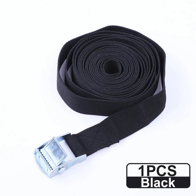 2M Buckle Tie-Down Belt Cargo Straps With Metal Buckle Tow Rope Strong Ratchet Belt For Luggage Bag Motorcycle Car Accessories