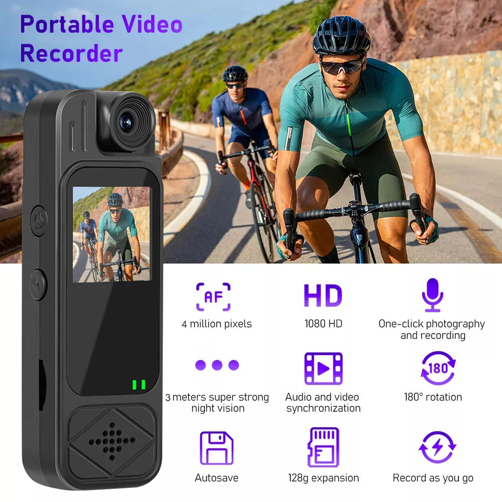 2026 Portable HD 1080P Mini Camera Digital Video Recorder Worn Police Small Body Cam Infrared Night Vision Sports DV Camcorders