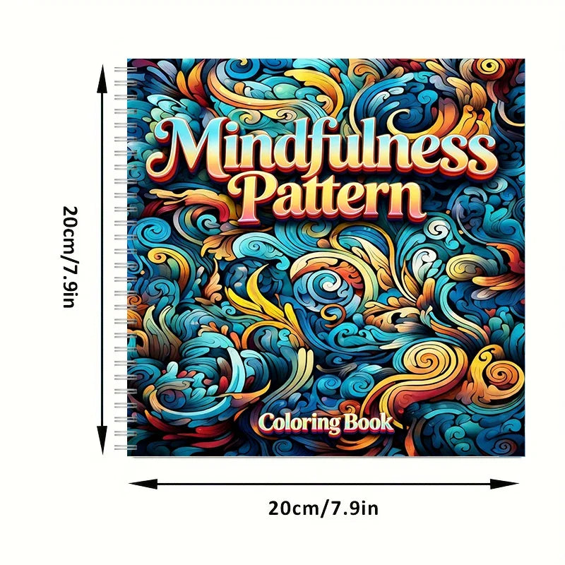 Mindfulness Pattern Coloring Book for Adults, Stress Relief Drawing Pages, Birthday Gift & Back to School Art Supplies