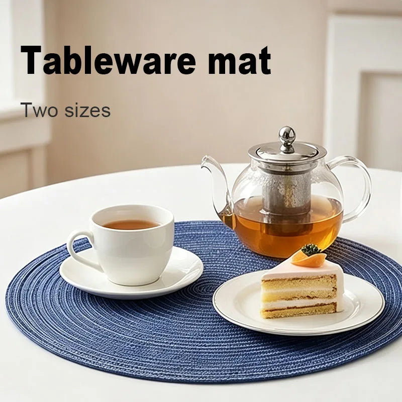 Nordic Style Round Woven Heat Insulation Dining Mats