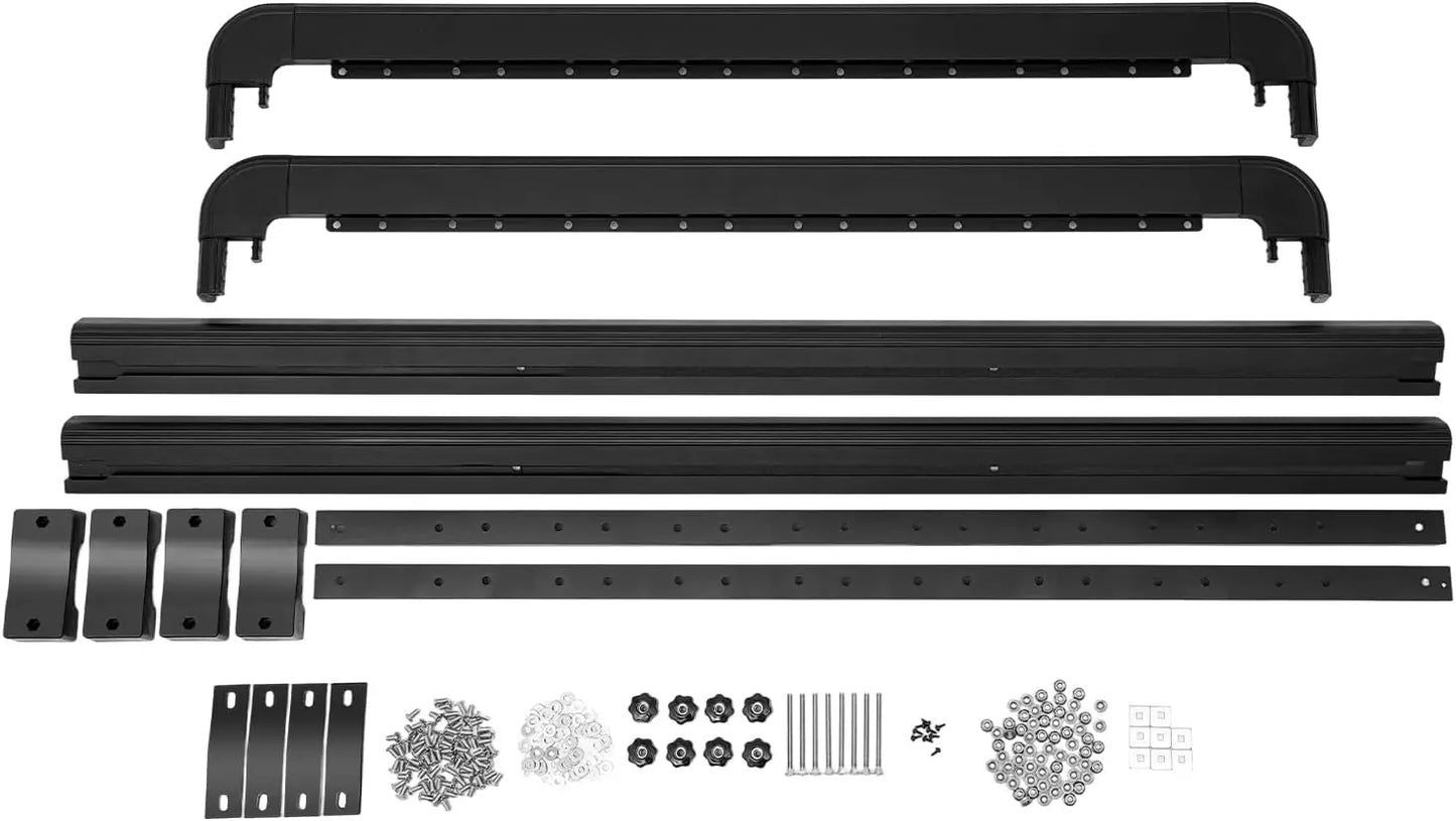 63*47.24In Platform Flat Roof Rack,330.69-440.92lbs Capacity Car Top Flat Roof Luggage Rack Universal Roof Flat Rack