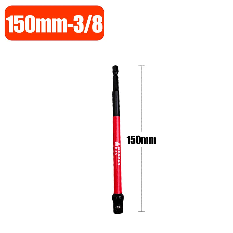Impact Socket Adapter 1/4" 3/8" 1/2" Square Socket Driver Extension Bit Power Tools Hex Shank Impact Driver Socket Adapter