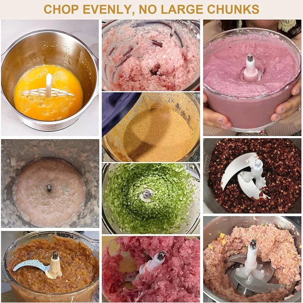 5L Electric Meat Grinders Vegetable Slicer Chopper 304 Stainless Steel Food Processor Mixer Machine New Kitchen Utensils