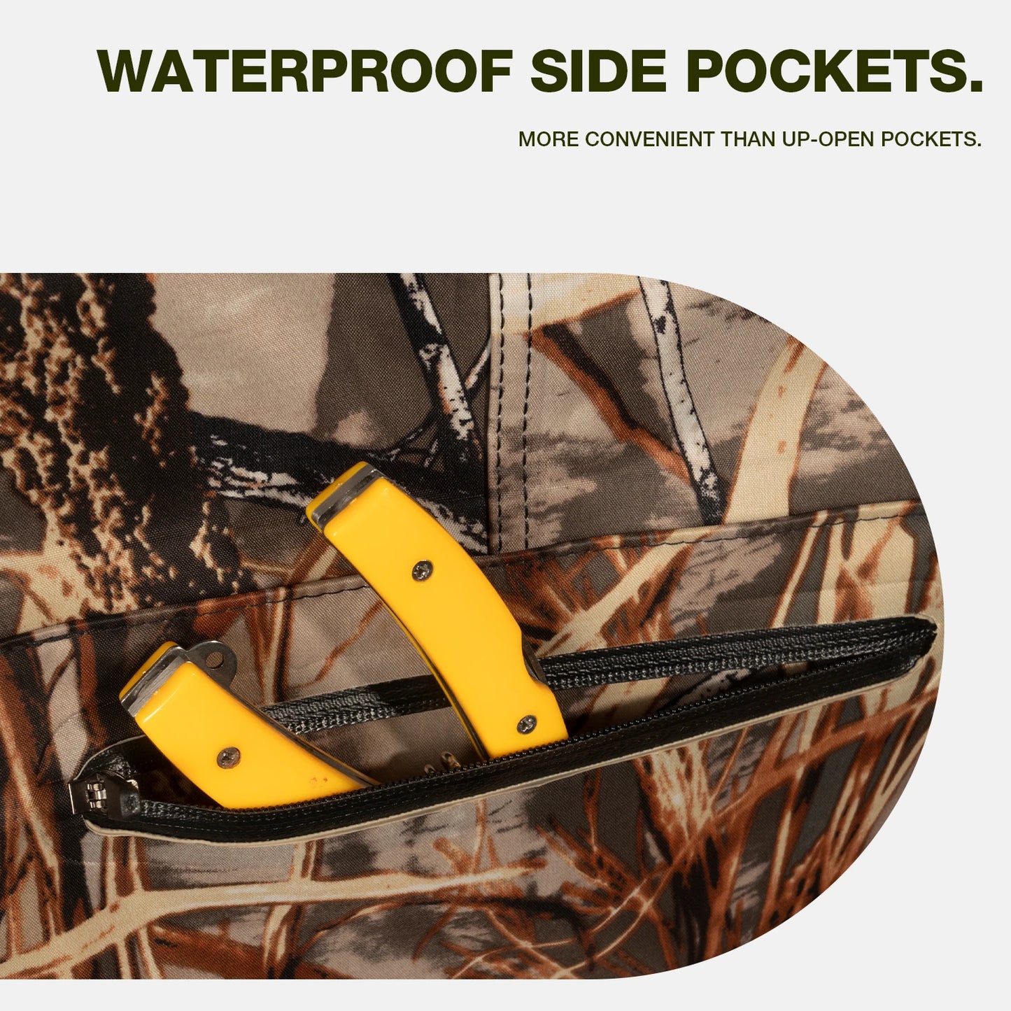 Camouflage Dead Leaf Pattern Adult Waders Breathable Lightweight Fishing Hunting Waders for Men Women Outdoor Activities