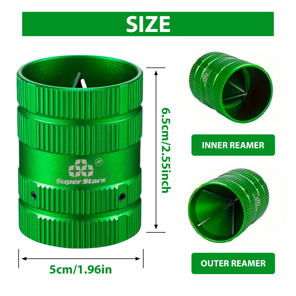 Copper Tube/Air Conditioning Tube Burr Chamfering Die Pipe Hole Reaming Tool Deburring Knife Suitable For 1/4" To 1-5/8" Pipe