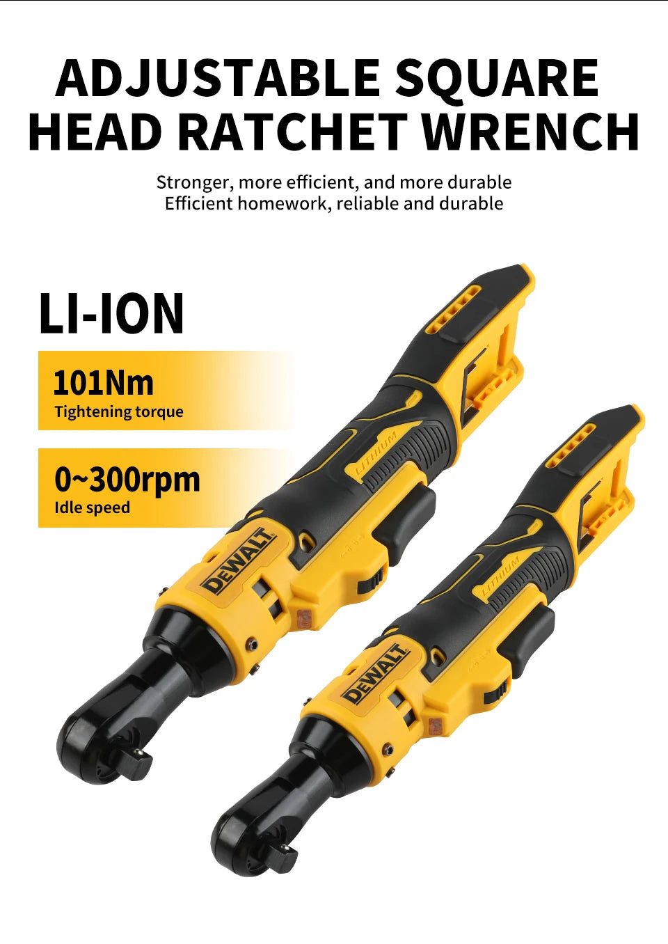 DEWALT DCF513 1/2 Brushless Cordless Ratchet Wrench Variable Speed Rechargeable High Torque Right Angle Fit DEWALT 20V Battery