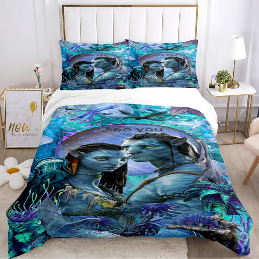 A-Avatar Movie Pattern All Season Duvet Cover Bedding Comforter sets Soft Quilt Cover and Pillowcases Single/Double/Queen/King