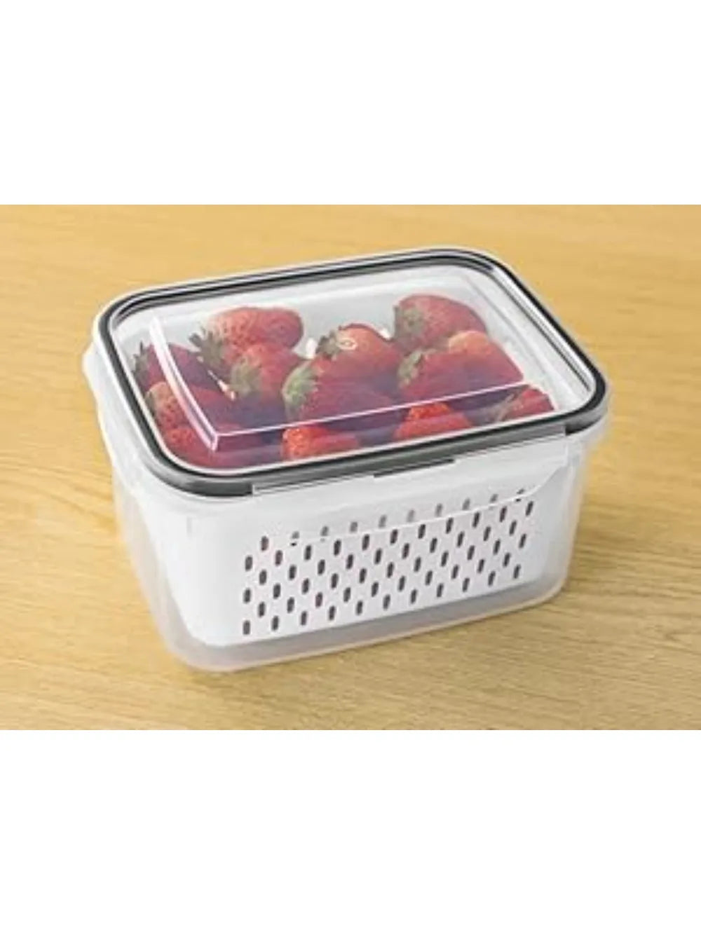 6pcs/set Large Capacity Fruit Storage Containers for Fridge with Removable Colander,Keep Berry Fruit Fresh Longer