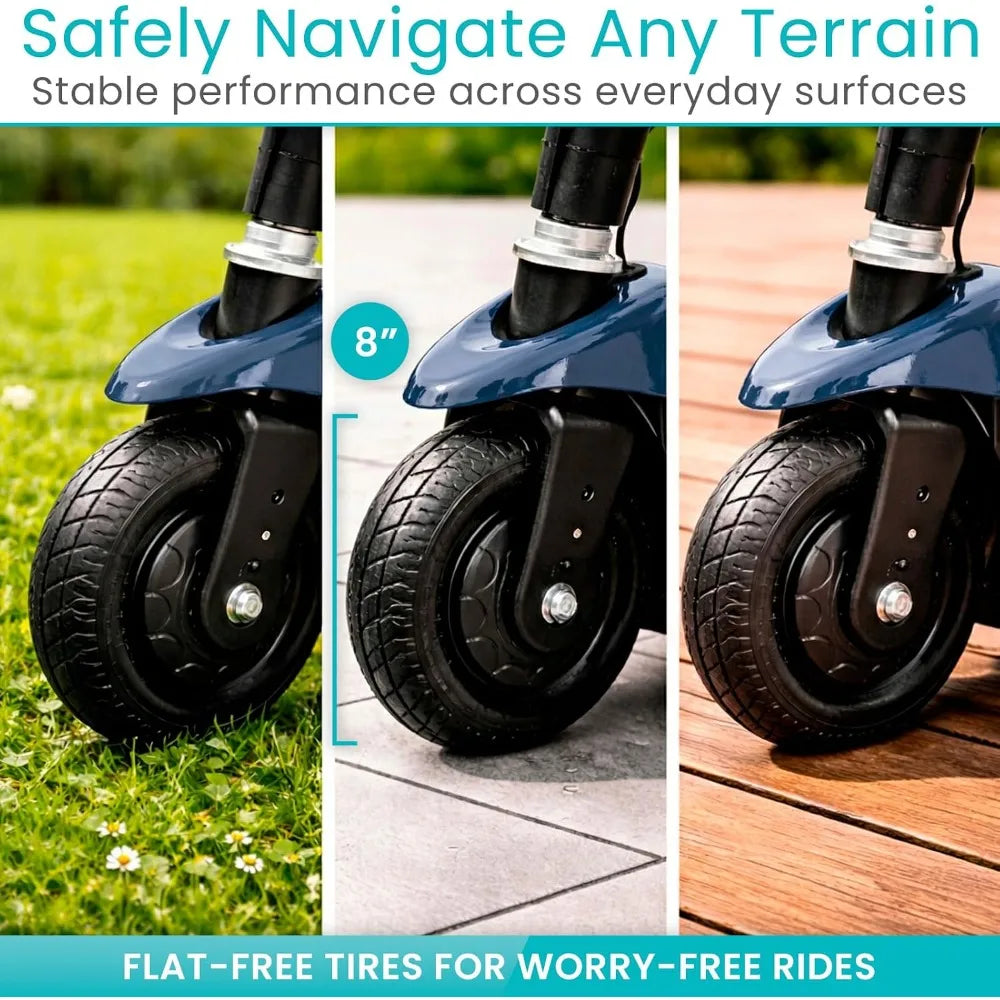 New Best Deal US Shipping Folding Mobility Scooter for Adults Electric 3 Wheel Power Wheelchair Compact Travel Long Range Batter