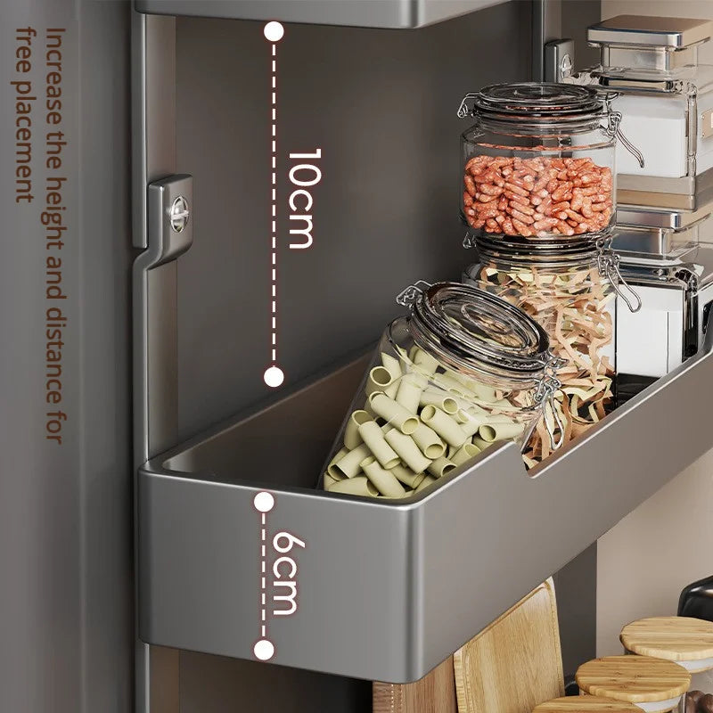 Refrigerator Side Storage Rack Kitchen Multi-function Storage Artifact Wall-mounted Multi-layer Seasoning Film Storage Rack