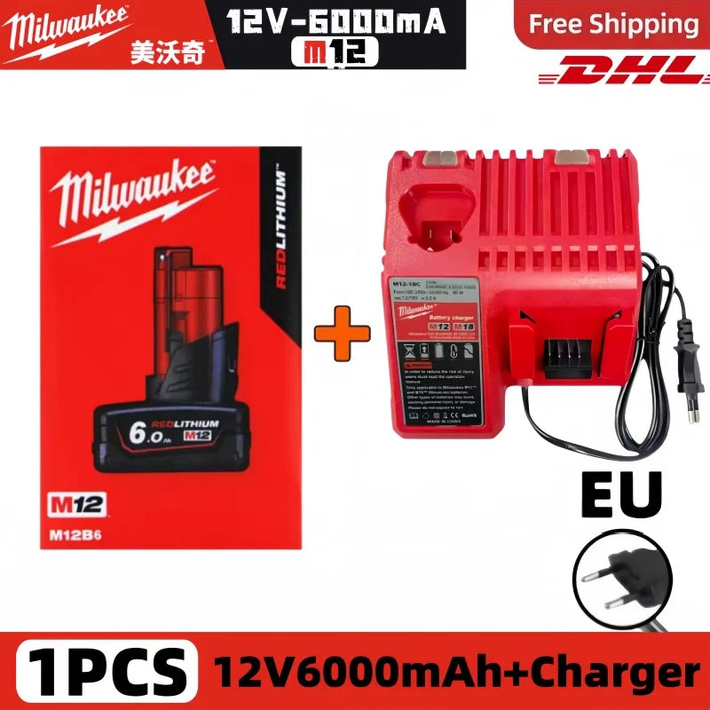 100% New Milwaukee M18 6.0Ah High Output Battery 18V Lithium-ion Rechargeable for Milwaukee M18 Cordless Power Tools 18v Battery