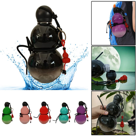 Vintage Chinese Retro-Inspired Gourd Water Bottle 800ML Capacity Water Kettle Gourd Sports Water Bottle Gifts for Men Women