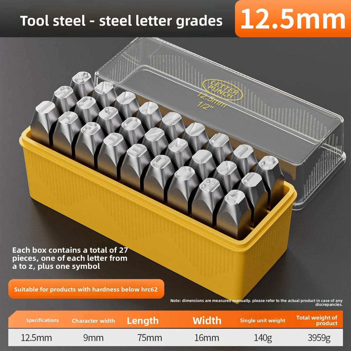 Factory Direct Letter Steel Stamp Set Hardened Industrial Number & Letter Punch Dies
