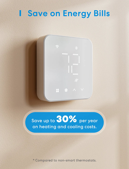 Meross Matter 24V WiFi Thermostat for Heating and Cooling