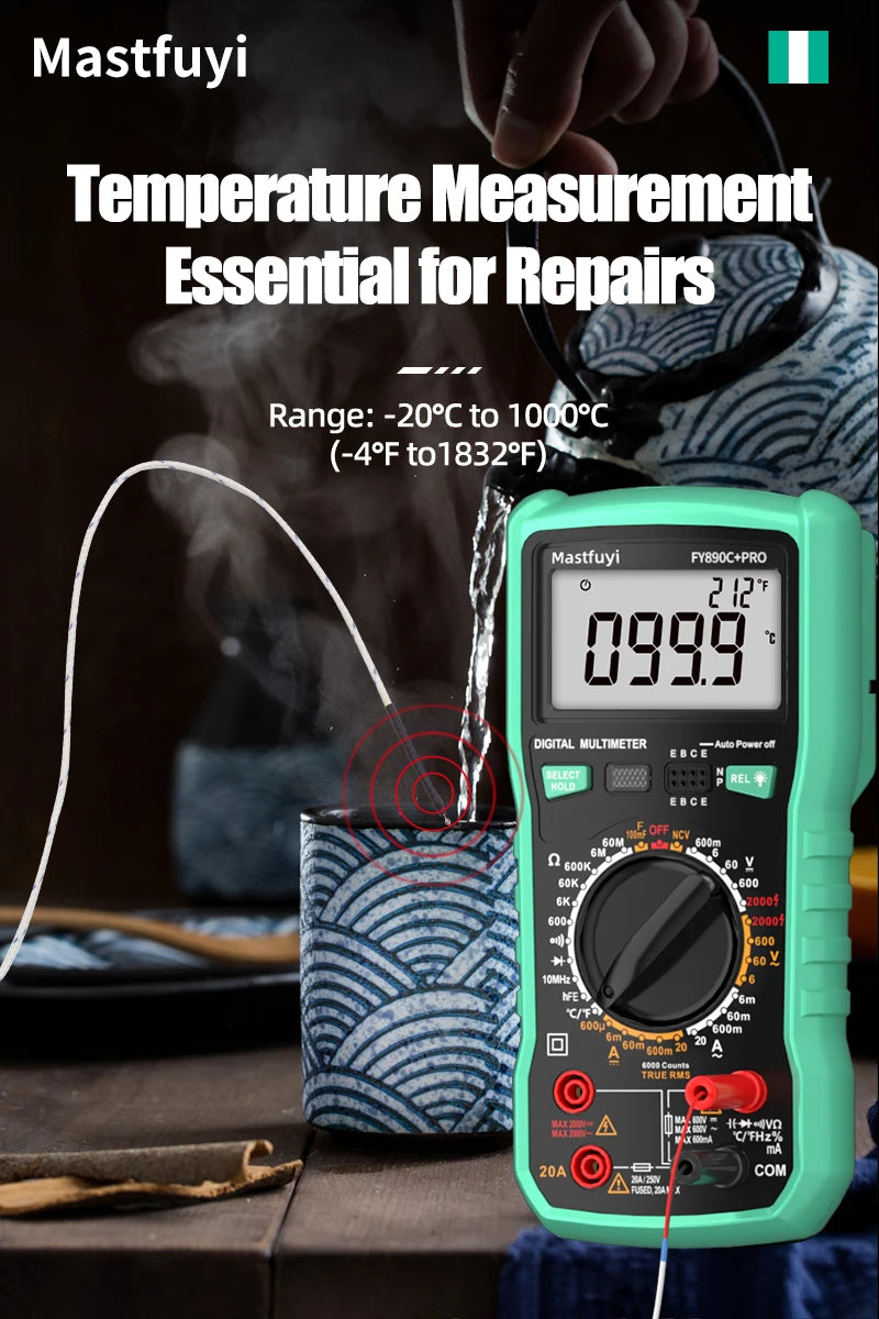 MASTFUYI 2000V 20A Extra-Large Range Digital Multimeter Photovoltaic Multimeter True RMS Multifunctional All-in-One Machine