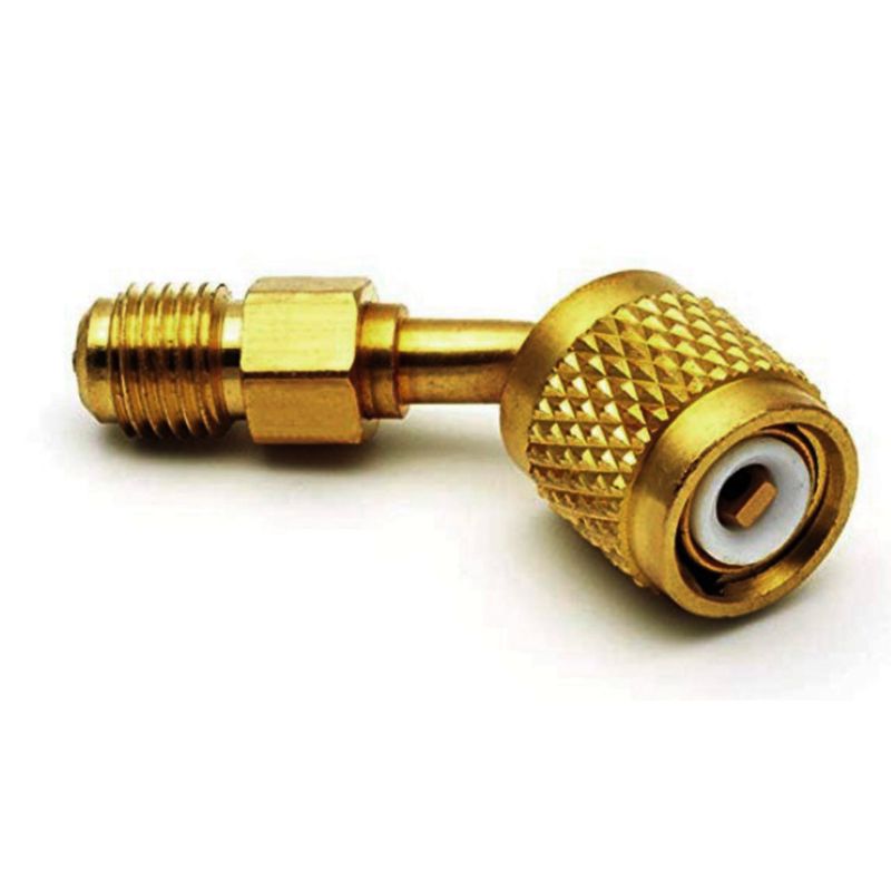 1/4 turn 5/16 conversion head adapter all copper r410 reducer with valve core air conditioning refilling connector