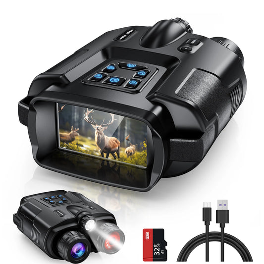 USB Rechargeable 4K Night Vision Binoculars 600m HD 8X Digital Zoom 5000mAh 3inch Screen Infrared VisionNight Goggle