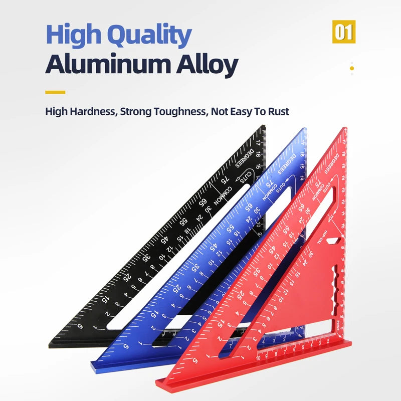 Aluminium Triangle Ruler Set Square For Woodworking Projects