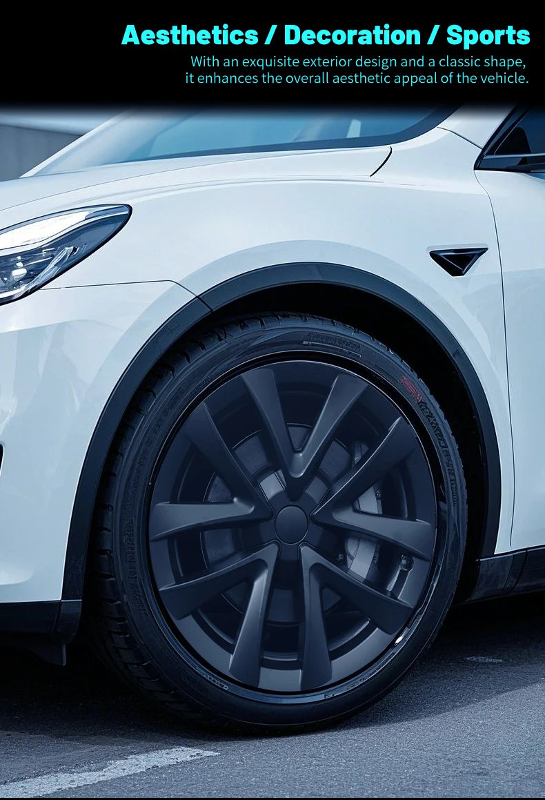4PCS 18 Inch HubCap for Tesla Model 3 2017-2023 Arachnid Style Automobile Hubcap Replacement Wheels Cover Full Rim Accessorie