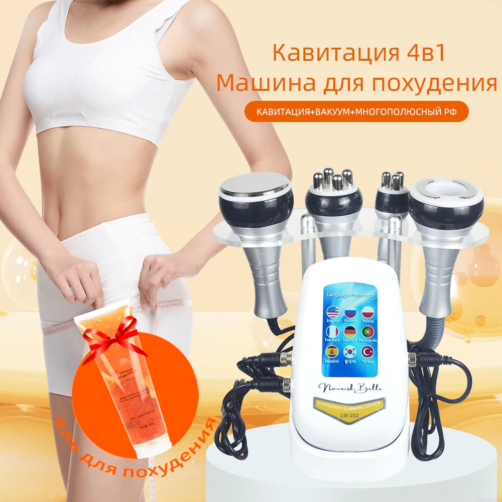 Ultrasonic Cavitation Body Slimming Machine With Facial Massage