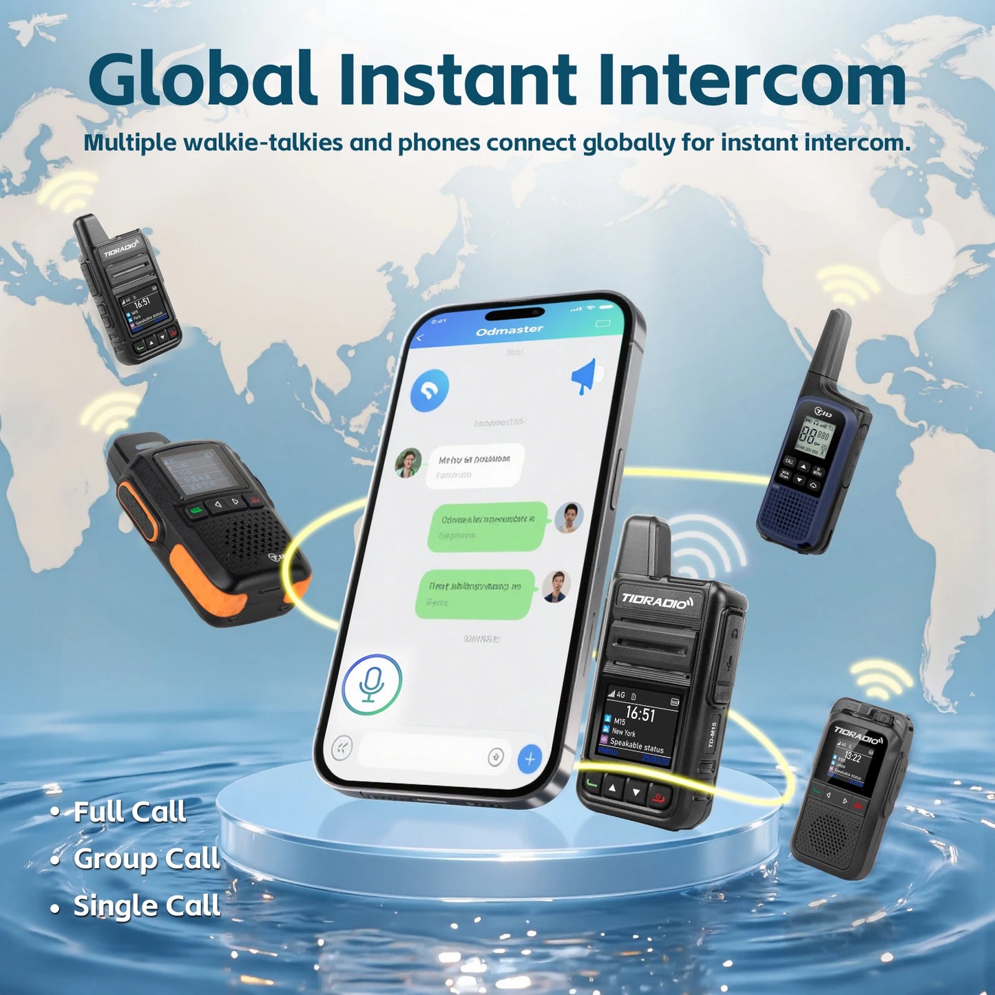 TIDRADIO TD-M15 Global signal POC Radio with 1 Year Sim Card Walkie Talkie Long Range 4G 5000 Miles for Hiking and Camping