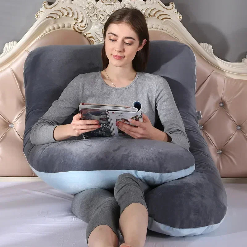 Soft U Shaped Pregnancy Pillow For Side Sleeping Relief