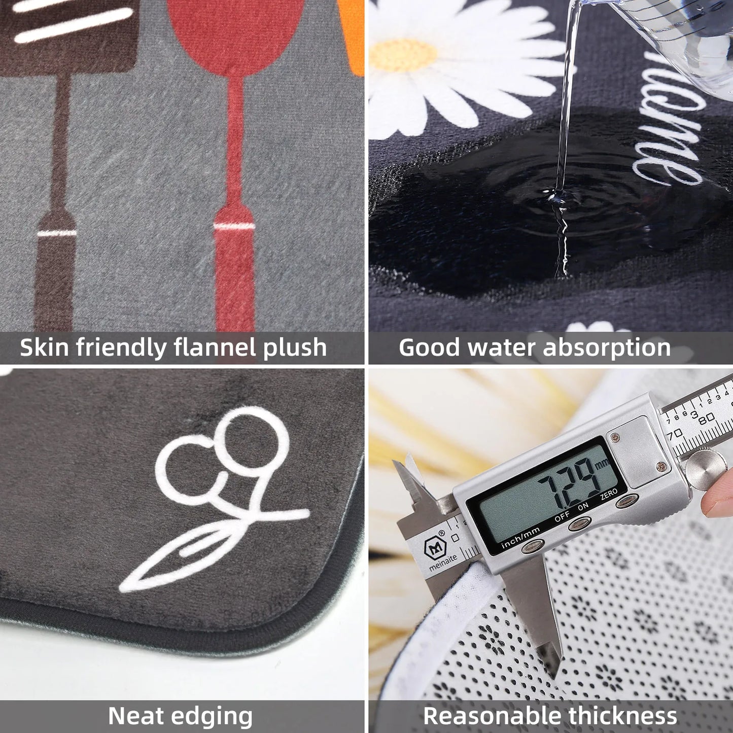 Non Slip Sponge Mat For Kitchen And Bathroom Absorbent