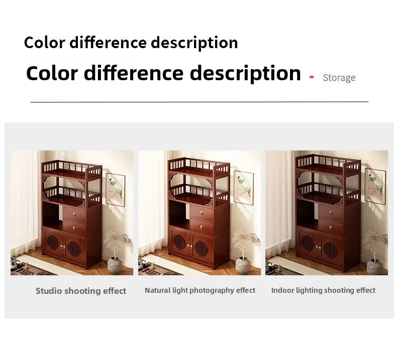Multifunctional Furniture with Drawers & Shelves, Kitchen Cupboard, Living Room Storage Organizer, Tea Table Cabinet