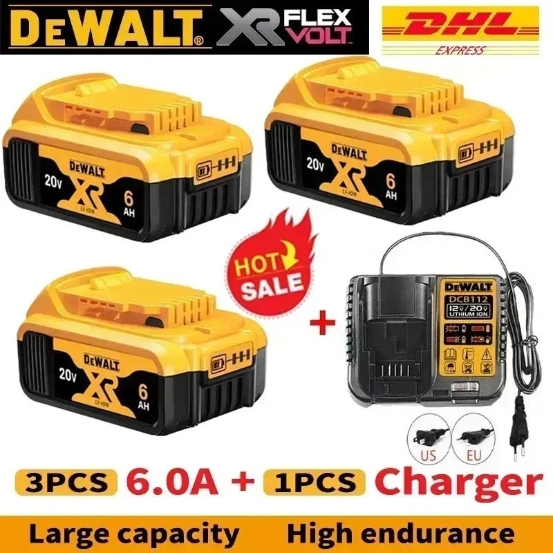 DeWALT 100% Original Battery 20V/60V 9000mAh MAX FlexVolt for DCB200 DCB205 DCB206 DCB209 DCB182 Power Tool Battery Air Transpor