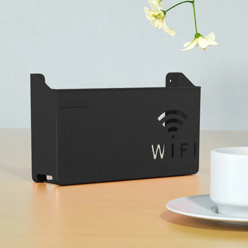 1PC Wall Hanging Wireless Wifi Router Shelf Storage Box ABS Plastic Organizer Box Cable Power Bracket Organizer Box Home Decor