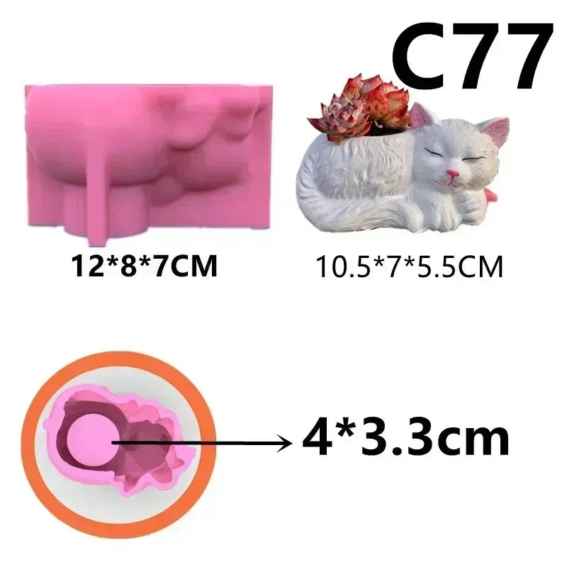 Witch Magic House Relief Pumpkin Succulent Plant Flower Pot Resin Mold  House Relief Storage Box Castle Candle Cup Gypsum Molds