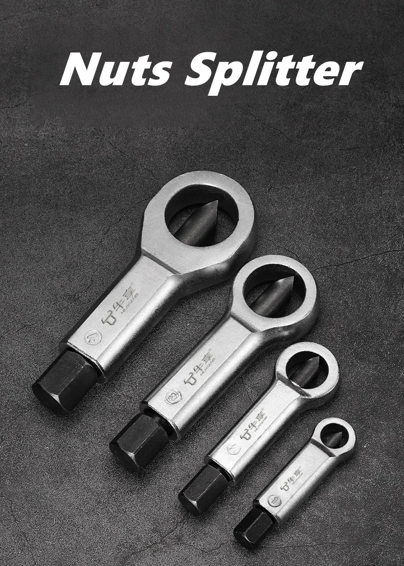 Nut Screw Splitter Set Remover Tools,Rusted Nut Breaker,Steel Remover Extractor,Manual Pressure Nut Cracker Metal Splitter