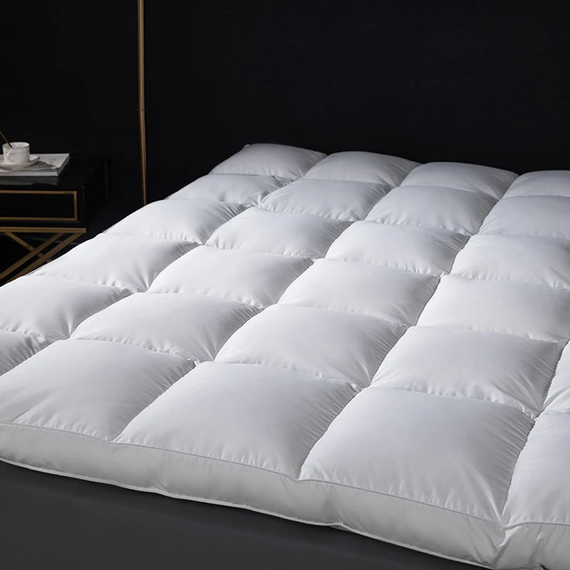 Premium Goose Down Mattress Topper For Plush Sleep Comfort