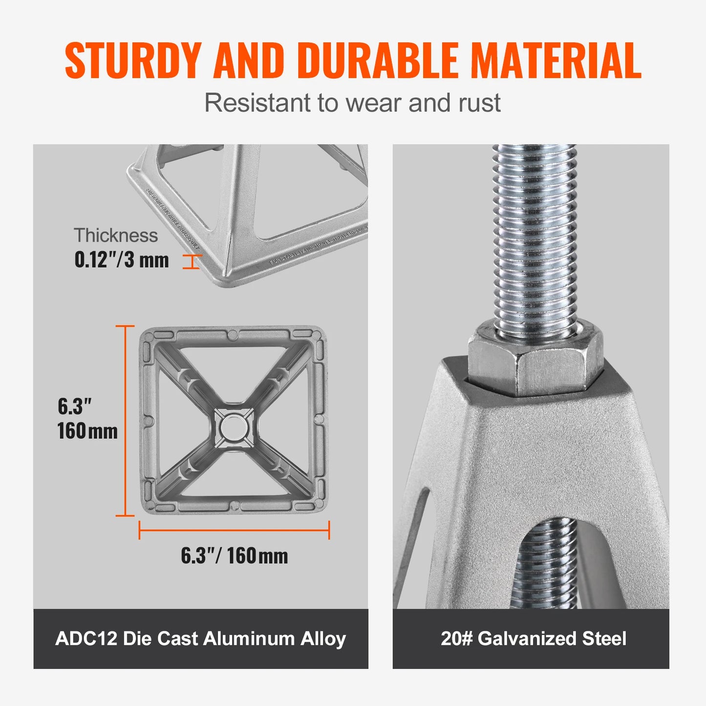 SucceBuy 4 Pack RV Stabilizer Jack 6000 Lbs Aluminum RV Leveling Jack Stack Jacks for RV Travel Trailer Camper Single Screw Jack