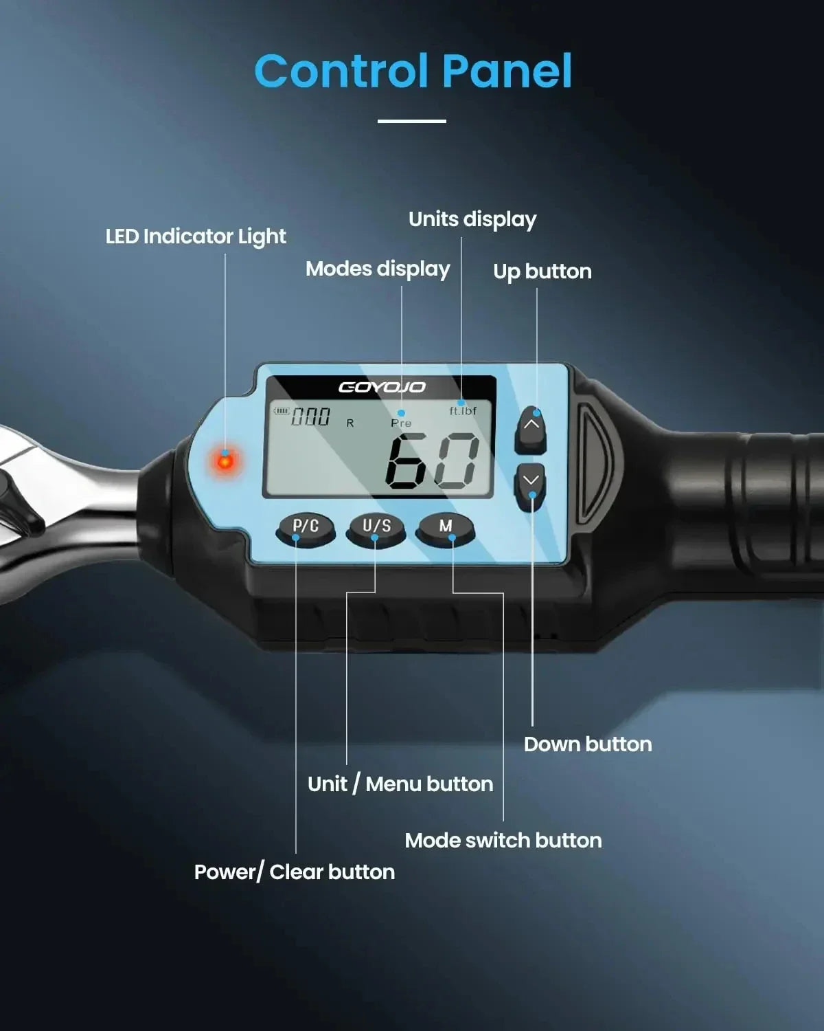 1/4" 3/8" 1/2" MINI Digital Torque Wrench Torque Spanner Hand Tools Bicycle Car Repair Tool Portable Wrench Bidirectional