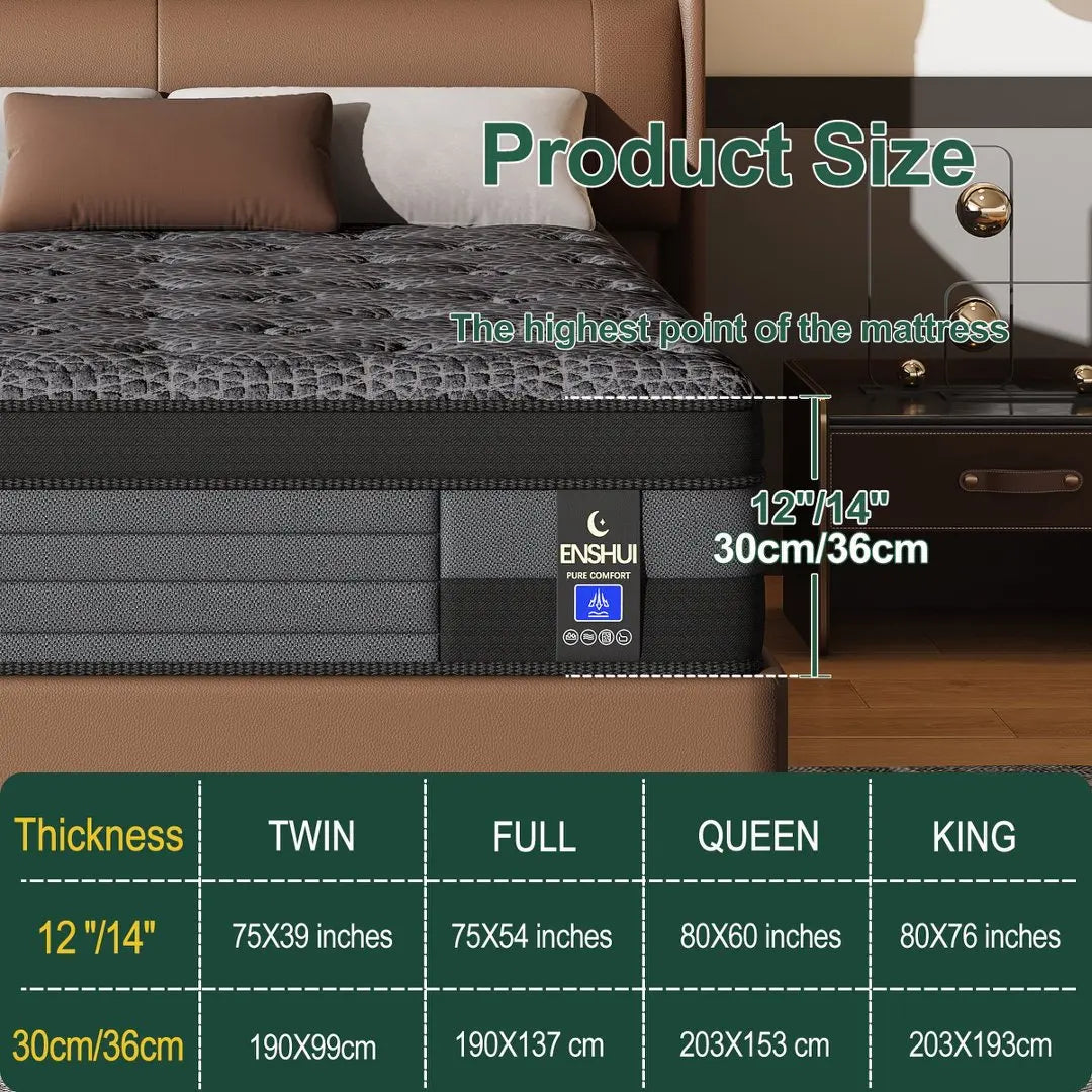 Comfortable Pocket Spring Memory Foam Mattress With Suede Top