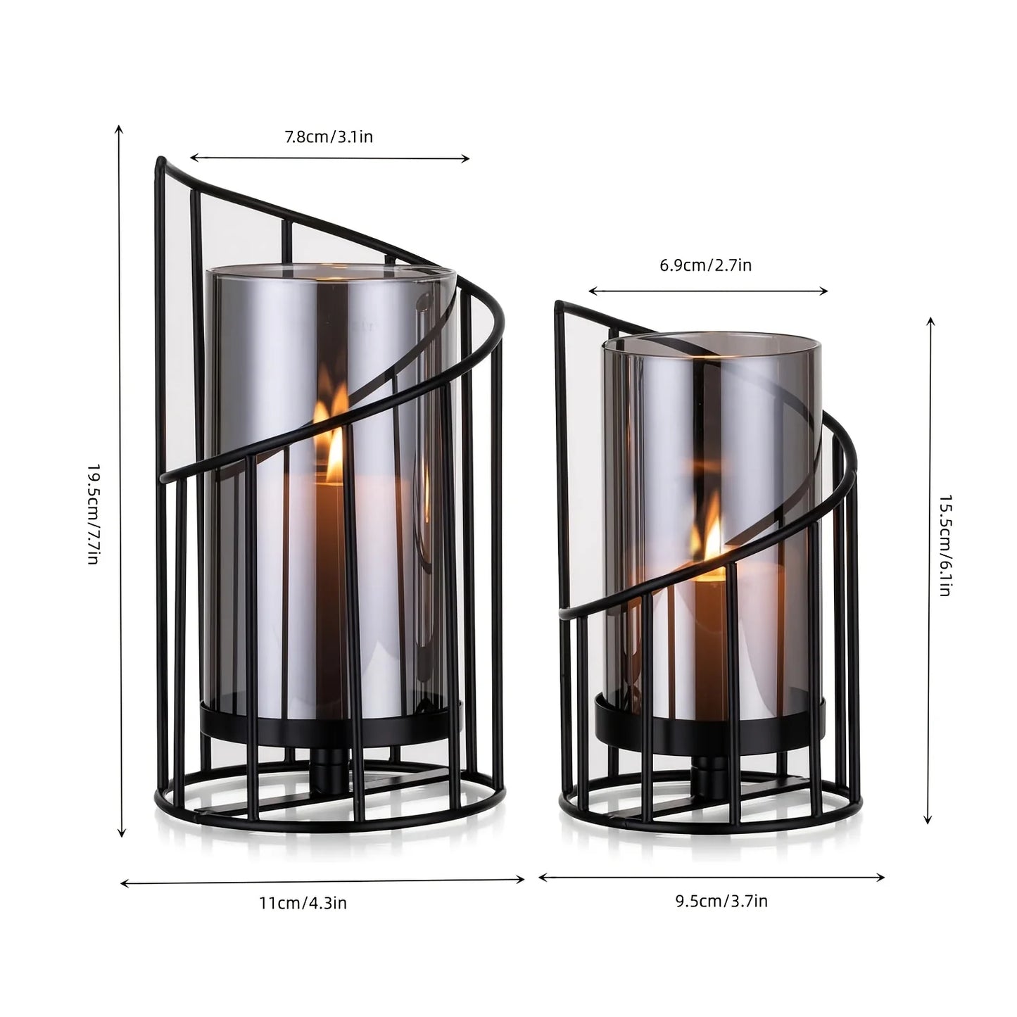 Stunning Spiral Glass Hurricane Candle Holder For Wedding Centerpieces