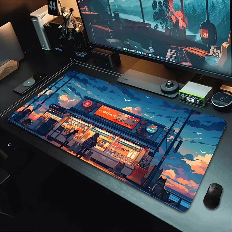 ftvae Computer Mouse Pad Gamer Japan Aesthetics Desk Mat Office Accessories Pc Cabinet Mousepad Keyboard Gaming Mats Xxl Large M