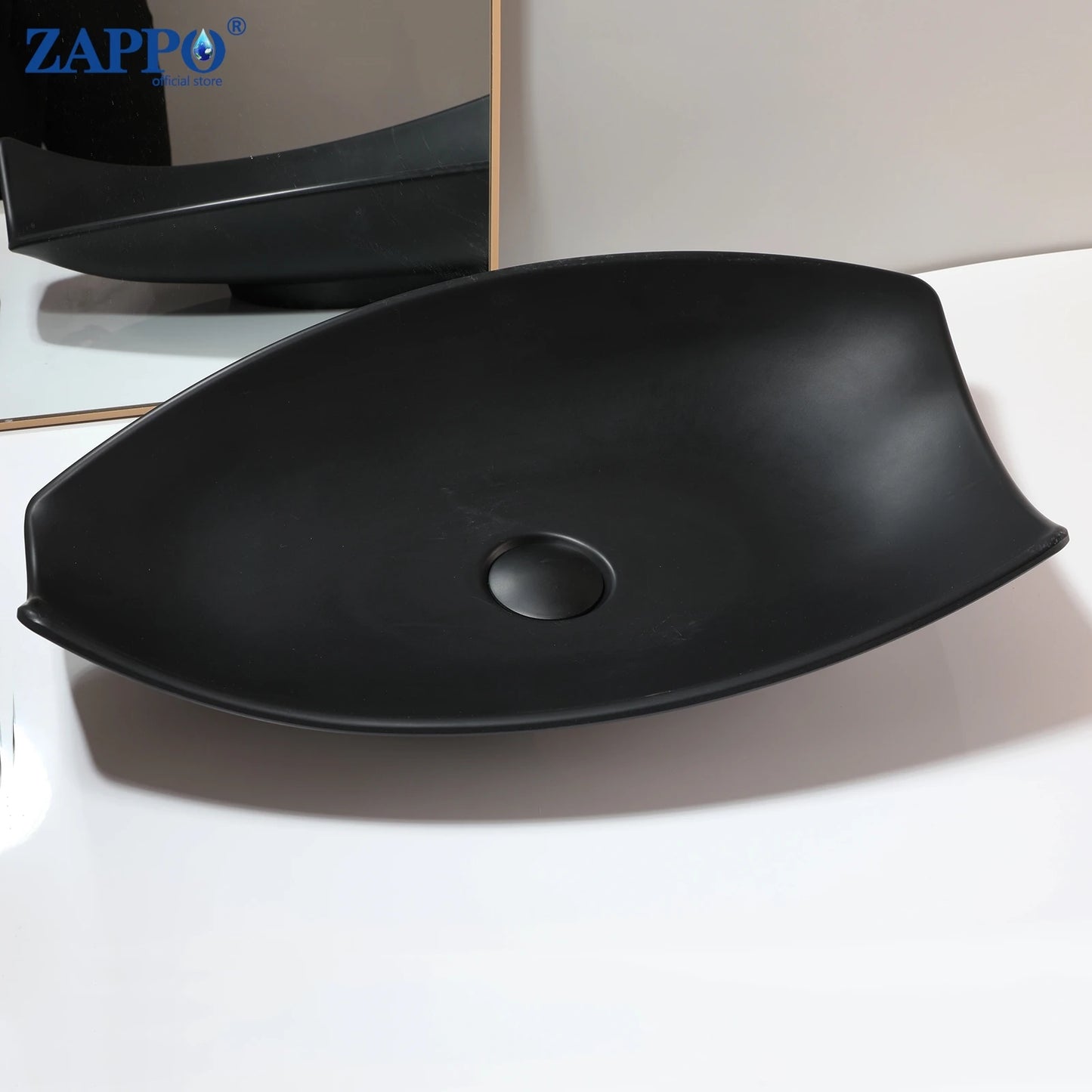 ZAPPO Vessel Sink With Drain Stone Resin Washbasin