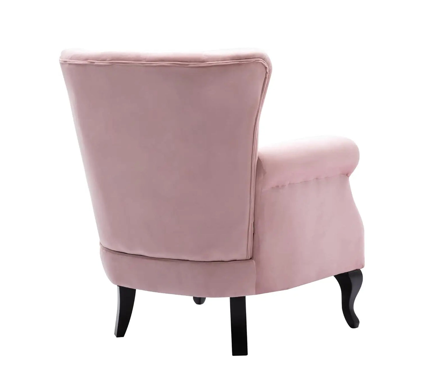 Mid Century Modern Accent Chair Upholstered Armchair Comfy Velvet Fabric Single Sofa with Tufted Wingback for Small, Customized