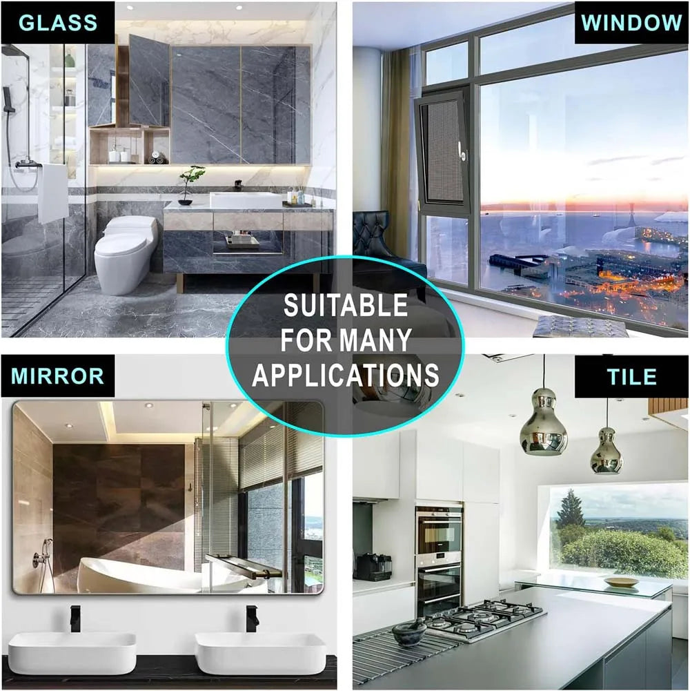 New Shower Squeegee Glass Wiper Scraper Shower Squeegee Cleaner With Silicone Holder Bathroom Mirror Scraper Glass Cleaning