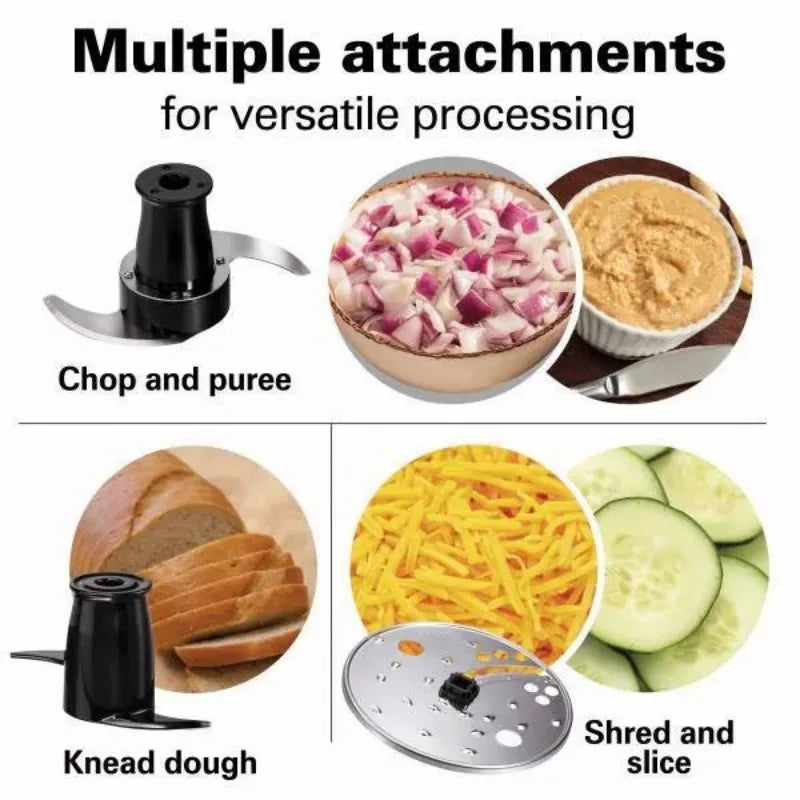 Hamilton Beach 12 Cup Stack and Snap Food Processor Black