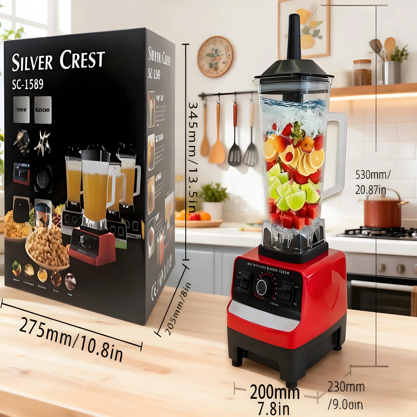 Safe BPA-Free Blender with Jar – Great for Smoothies & Beverages, Comes with 6 Useful Tools
