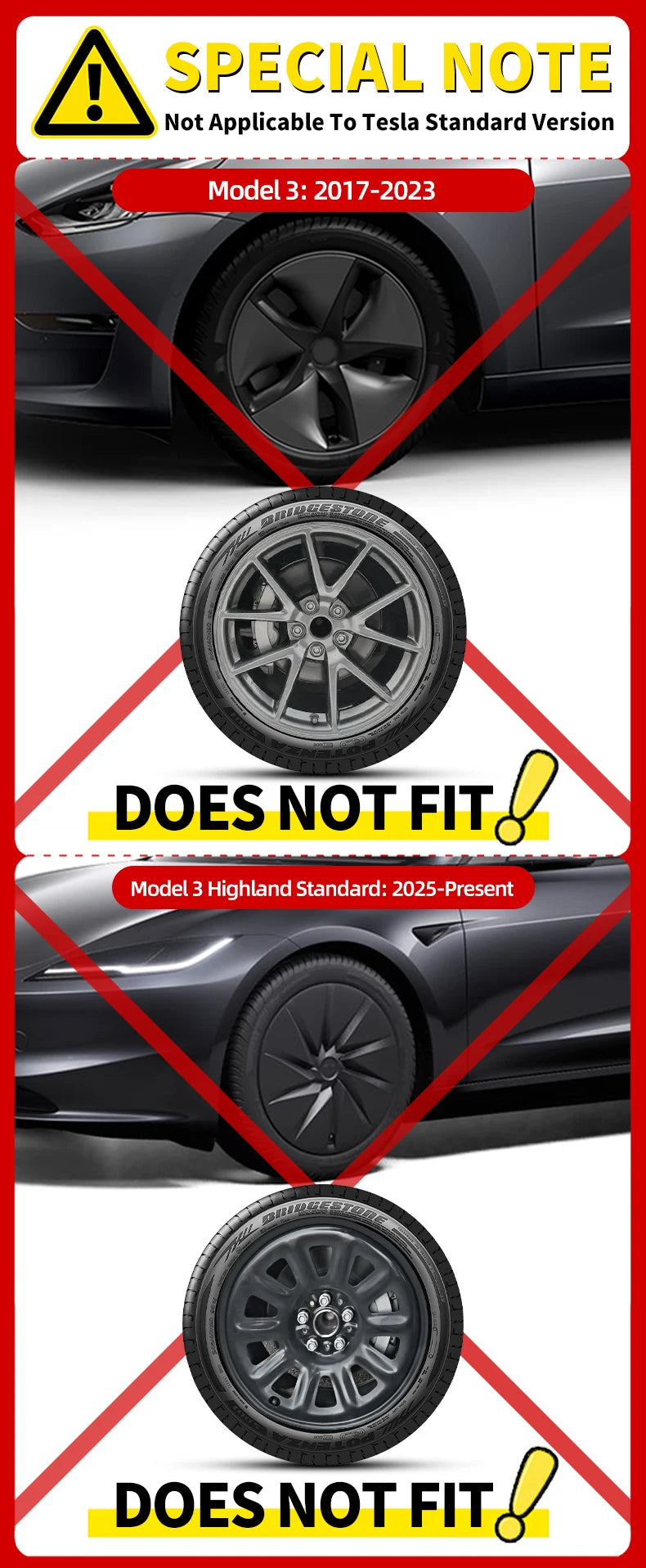 4PCS Wheel Cap 18 Inch Turbine Automobile Hubcap for Tesla Model 3 Highland 2024-2026 Hub Cap Performance Replacement for Tesla