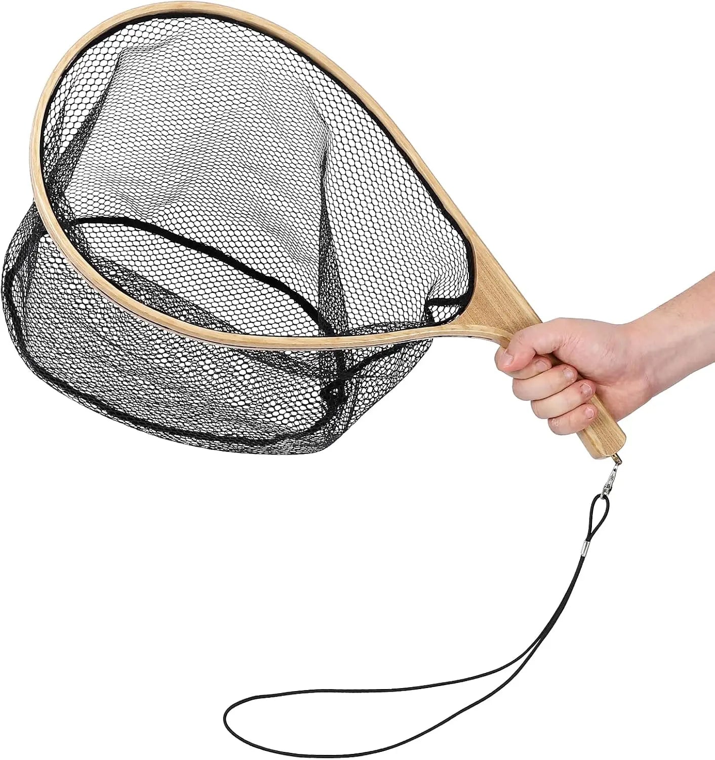 Wooden Fishing Nets with Handles Super Light Fishing Net Cast Net Tackle for Trout Bass Pike Fishing Tools Fly Fishing Lure Micro Fishing Stream Perch Small Net