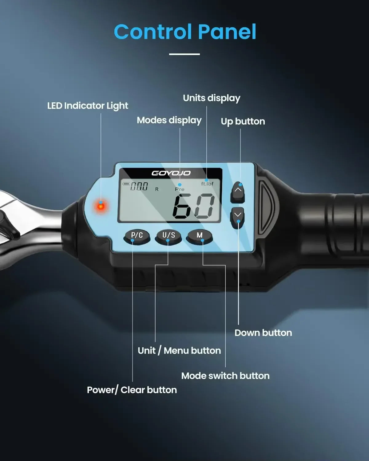 1/4" 3/8" 1/2" MINI Digital Torque Wrench Torque Spanner Hand Tools Bicycle Car Repair Tool Portable Wrench Bidirectional