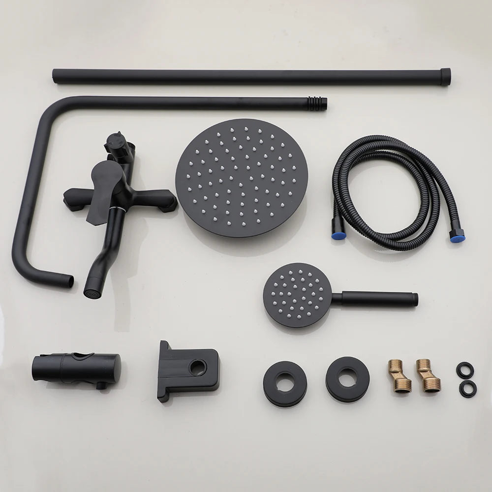 Wall Mounted Rainfall Shower Kit With Three Way Mixer