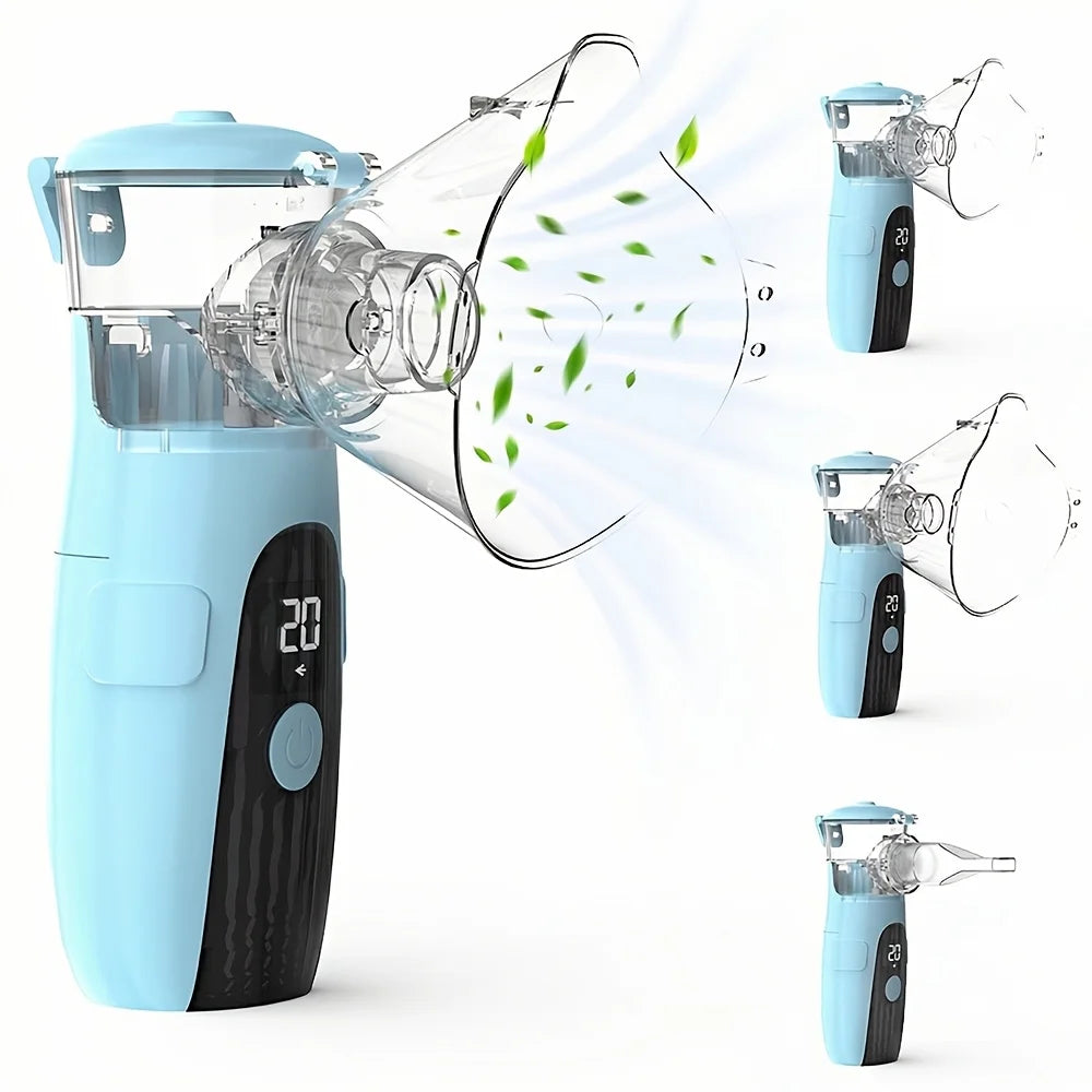 Portable Handheld Nebulizer, Mesh Atomizer Inhaler, Personal Respiratory Device for Home, Travel, School & Business Trip Use
