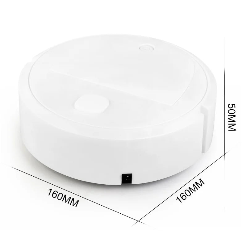 Automatic Electric Floor Vacuum Cleaner 3-in-1 1500Pa USB Rechargeable Wireless Sweeping Mop for Home Office Use